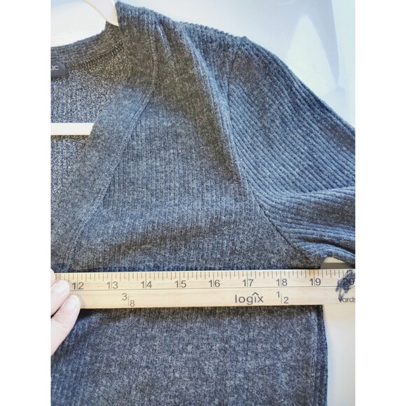 Banana Republic Womens Ribbed Cardigan Sweater Gray Size S Lightweight Lounge - Picture 7 of 7